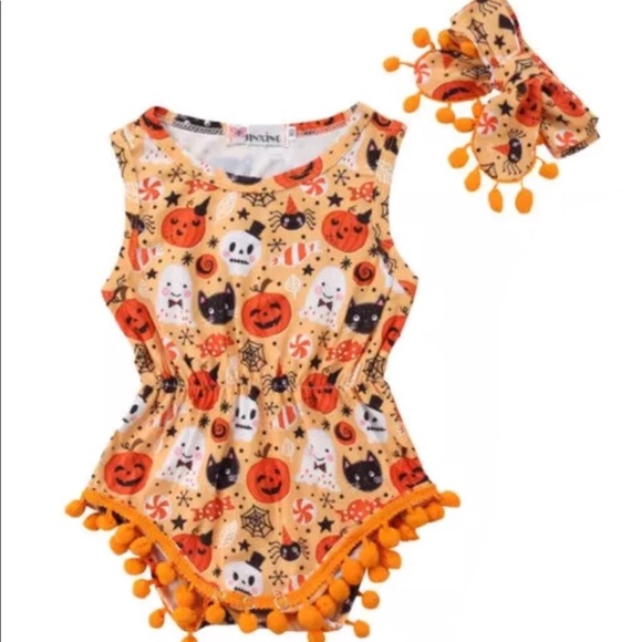 baby girl halloween romper